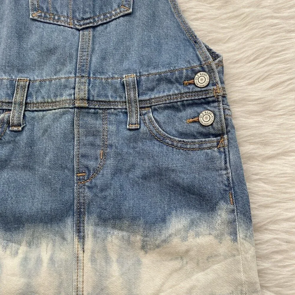 Old Navy Raw Hem Distressed Ombré Skirtall Girl's Small 6-7 Blue Sleeveless